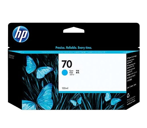 HP 70 130-ml Cyan DesignJet Ink Cartridge for DesignJet Z2100, Z3100, Z5200, Z5400 - C9452A www.wideimagesolutions.com Parts and Inks 92.76