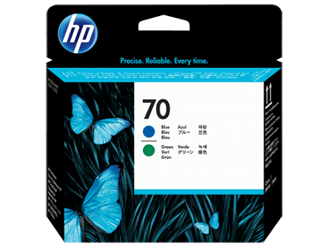 HP 70 Blue and Green DesignJet Printhead for DesignJet Z3100, Z3200 www.wideimagesolutions.com Parts and Inks 82.34