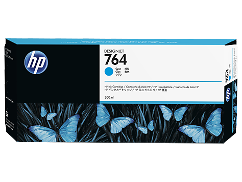 HP 764 Cyan Ink Cartridge 300ml for T3500 - C1Q13A www.wideimagesolutions.com Parts and Inks 117.30