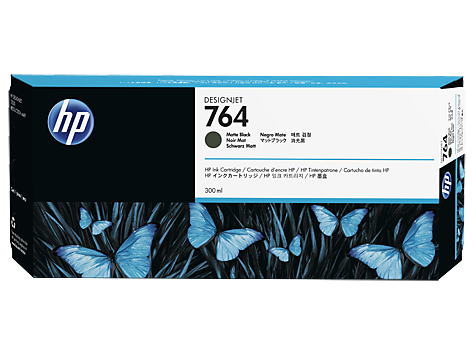 HP 764 Matte Black Ink Cartridge 300ml for T3500 - C1Q16A www.wideimagesolutions.com Parts and Inks 117.30