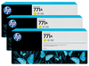 HP 771 3-pack 775-ml Ink Cartridge Yellow - B6Y42A www.wideimagesolutions.com Parts and Inks 929.36