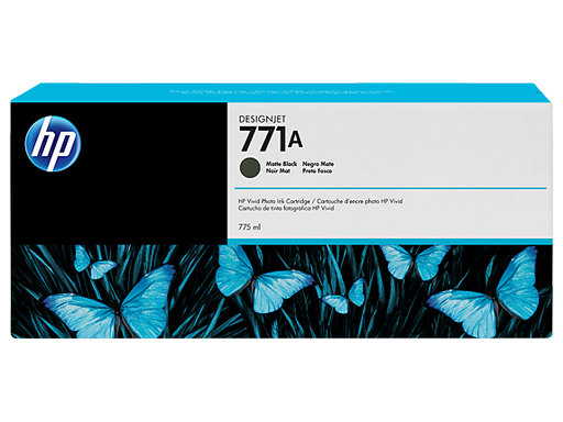 HP 771A 775-ml Matte Black DesignJet Ink Cartridge - B6Y15A www.wideimagesolutions.com Parts and Inks 327.73