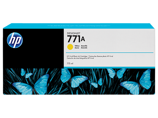 HP 771A 775-ml Yellow DesignJet Ink Cartridge - B6Y18A www.wideimagesolutions.com Parts and Inks 327.73