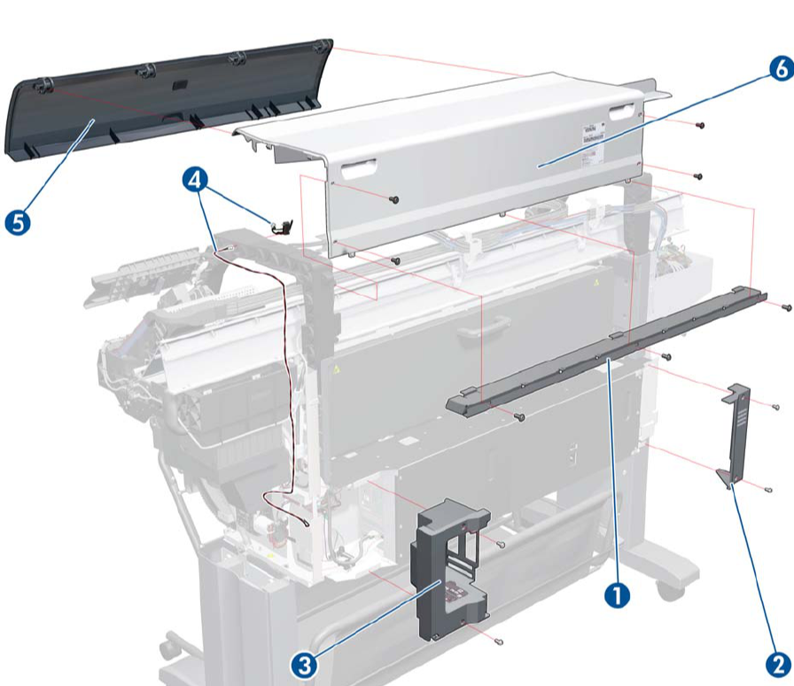 Conjunto de ventana - Para HP DesignJet serie T7100/Z6200/Z6810 de 42 pulgadas (CQ105-67046)