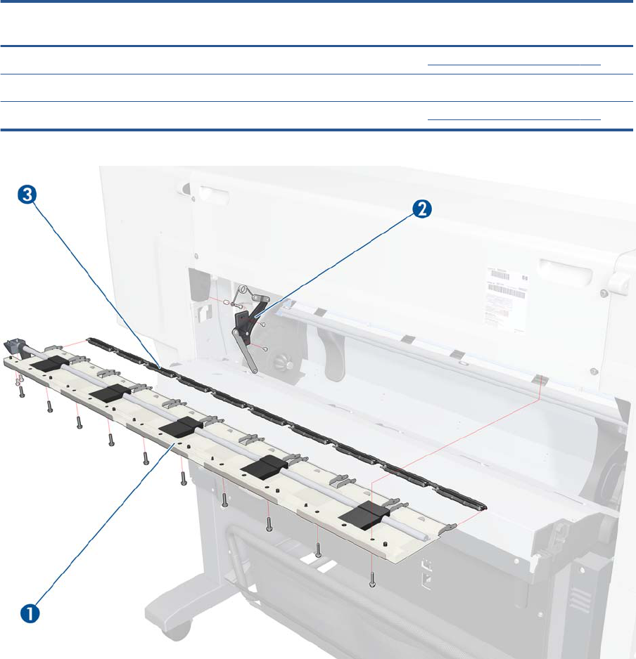 CQ105-67035 Conjunto completo de rueda de presión - Para impresoras DesignJet T7100/T7200 