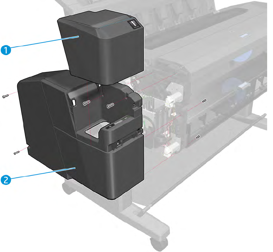 Puerta de tinta lateral SVS - Para las series HP DesignJet T920, T930, T1500, T1530, T2500 y T2530 (CR357-67057)