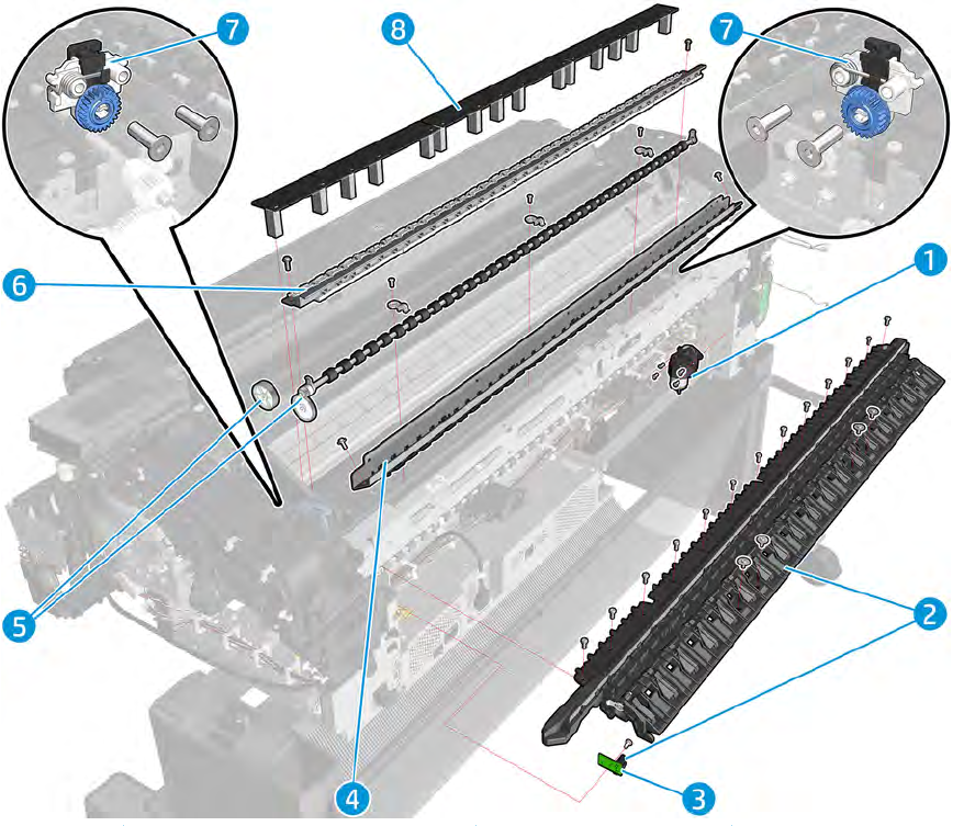 Sangrado completo para las series HP DesignJet T1500, T2500 y T3500 (CR357-67002)