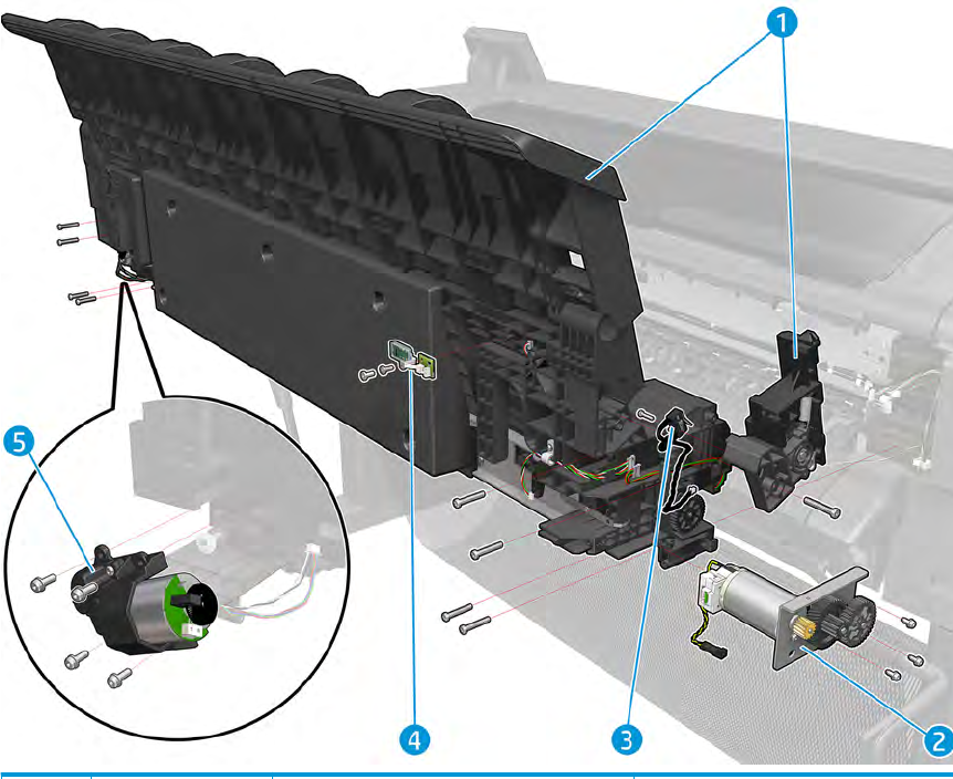 Apilador y adaptador para las series HP DesignJet T920, T1500 y T2500 (CR359-67006) 