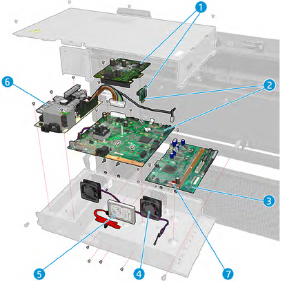 Alimentación del formateador con elevador - Para las series HP DesignJet T920, T930, T1500 y T1530 (CR357-67051)