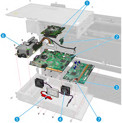 Motor PCA - Para la serie HP DesignJet T3500 (B9E24-67017)