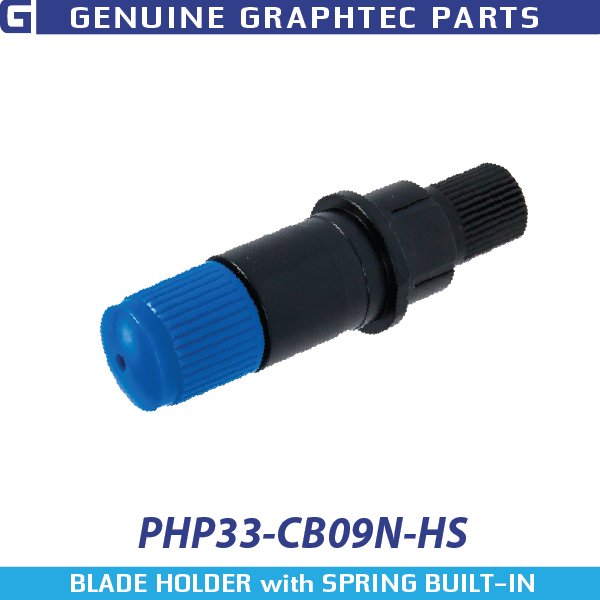 Portacuchillas Graphtec de 0,9 mm con parte superior azul y punta ABS negra para cuchillas de la serie CB09