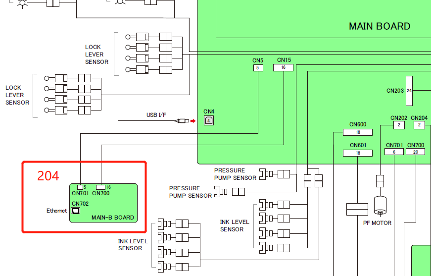 Epson SC-S30600/S40600/S50600 S60600/S70600/S80600 B7000/B9000 F7000/F7100/F7200 F9200/F9300/F9400 CB78MAIN-B - Tarjeta de red 2142891 