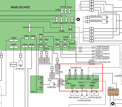 Placa sub-E EPSON SC-S30600/S40600/S50600/S60600/S70600/S80600/S30670/S40670/S50670 S60670/S70670/S80670 - 2142882