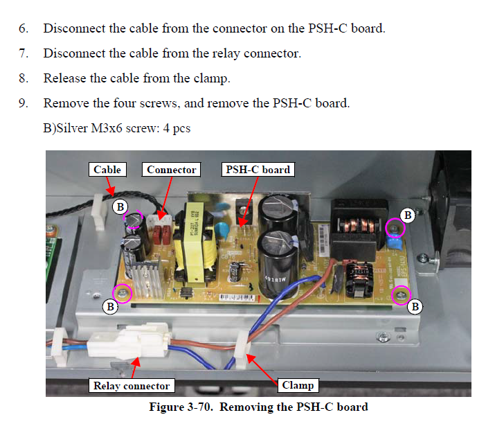 Placa de alimentación EPSON SC-S40600S60600/S80600 S40670/S60670/S80670 / PSH-C - 2188977 