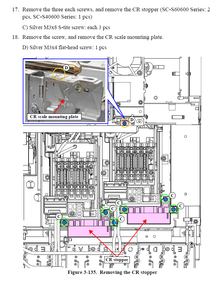 EPSON SureColor S60600 S60670 S80600 S80670 CONJUNTO DE CARRO - 1725002 