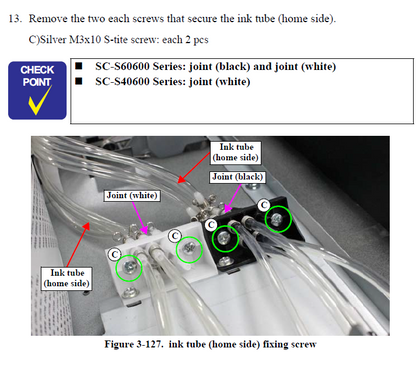Tubo de tinta A EPSON SC-S40600/S40610/S40650/S40670 (lado completo) - 1680686 / 1734979 / 1863426 / 1766905 