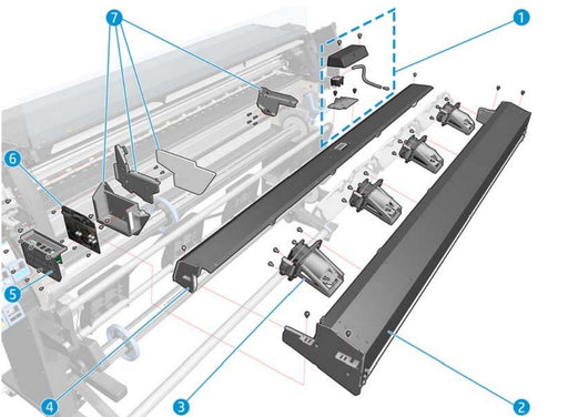 HP LATEX 360 - 330 IMPINGING RECIRCULATION COVER V2 64 SERV B4H70-67064 NEW www.wideimagesolutions.com Parts and Inks 248.99
