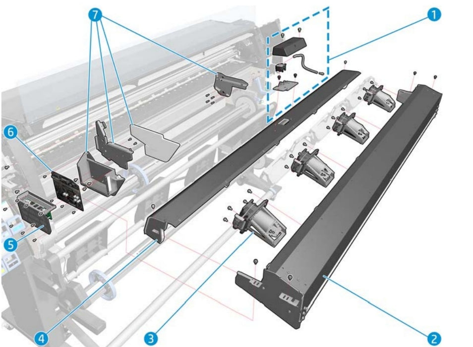 HP LATEX 360 - 330 IMPINGING RECIRCULATION COVER V2 64 SERV B4H70-67064 NEW www.wideimagesolutions.com Parts and Inks 248.99