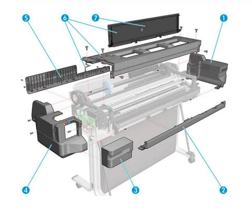 HP CQ890-67050 Front Cover 24" (part number 2) www.wideimagesolutions.com Parts and Inks 24.81