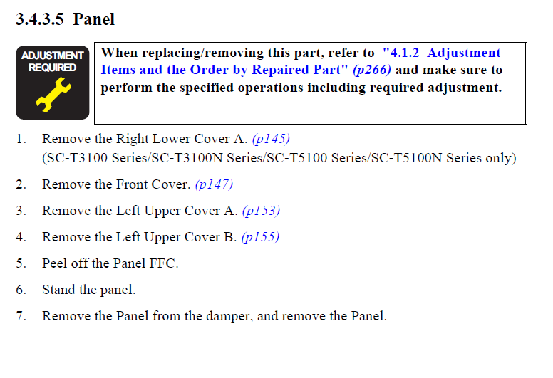 EPSON SureColor T2100 T3100 T5100 T3100N T5100N T5100M T3170 T5170 Unidad de panel (con panel FFC) - 1759326 