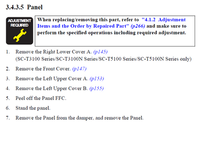 EPSON SureColor T2100 T3100 T5100 T3100N T5100N T5100M T3170 T5170 Unidad de panel (con panel FFC) - 1759326 