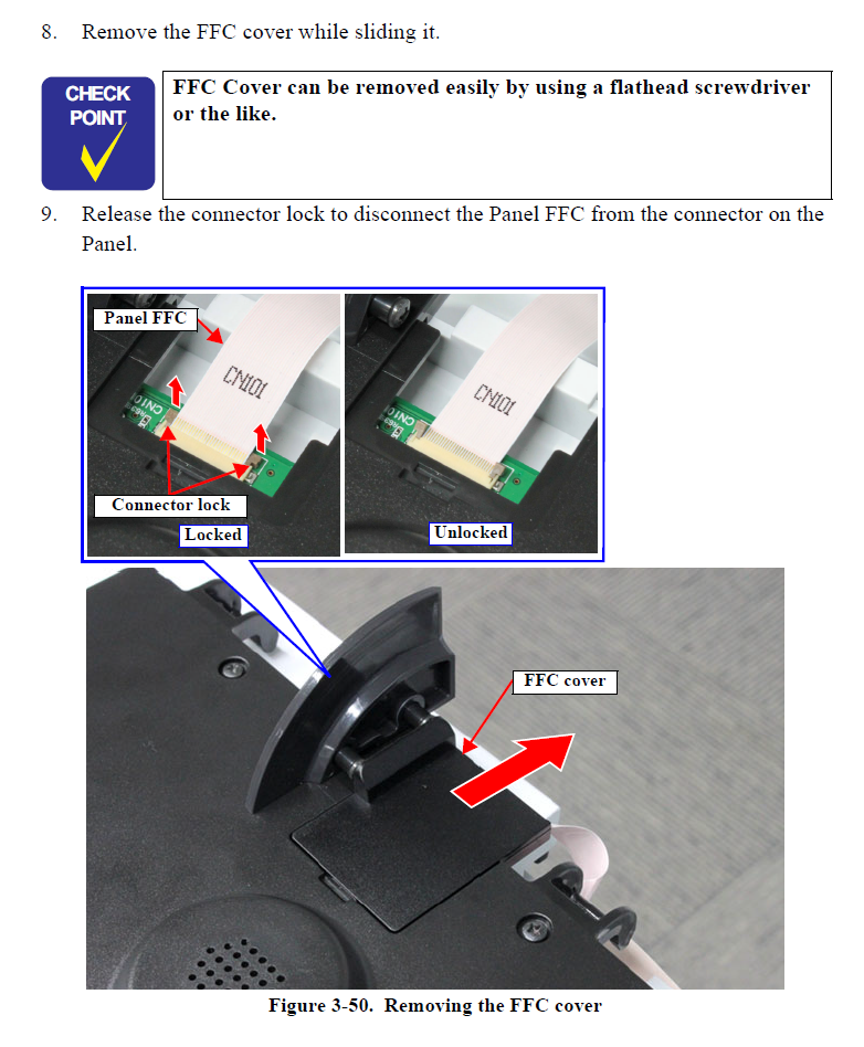 EPSON SureColor T2100 T3100 T5100 T3100N T5100N T5100M T3170 T5170 Unidad de panel (con panel FFC) - 1759326 