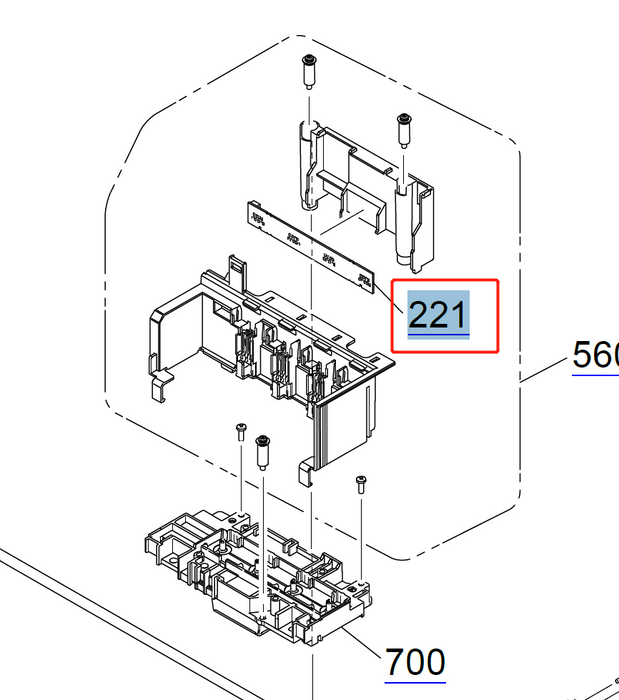 EPSON F500 F501 T2100 T3100 T5100 T5100N T3100D T3100N T3100X T3100M T3400 T3405 T5400 T5405 MÓDULO DE CONTACTO CR (CSIC) - 2183114 