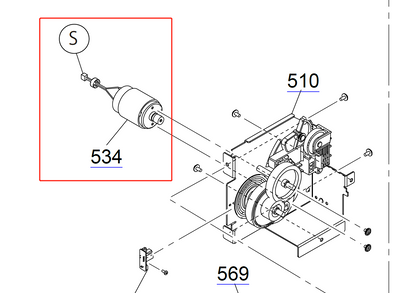 Conjunto de motor ATC EPSON - F500 F501 T2100 T3100 T3170 T5100 T5170 T5100M T5100N T3100D T3100N T3100X T3100M - 1724242 