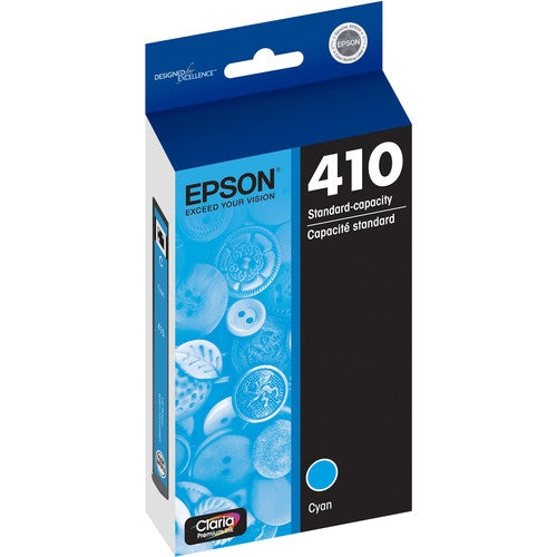 Cartucho de tinta cian Epson 410 Claria Premium para Expression XP-530, XP-630, XP-640, XP-830 y XP-7100 - T410220-S