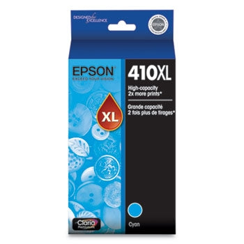 Cartucho de tinta cian de alta capacidad Epson 410XL Claria Premium para Expression XP-530, XP-630, XP-640, XP-830 y XP-7100 - T410XL220-S