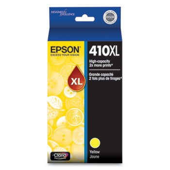 Cartucho de tinta amarilla de alta capacidad Epson 410XL Claria Premium para Expression XP-530, XP-630, XP-640, XP-830 y XP-7100 - T410XL420-S