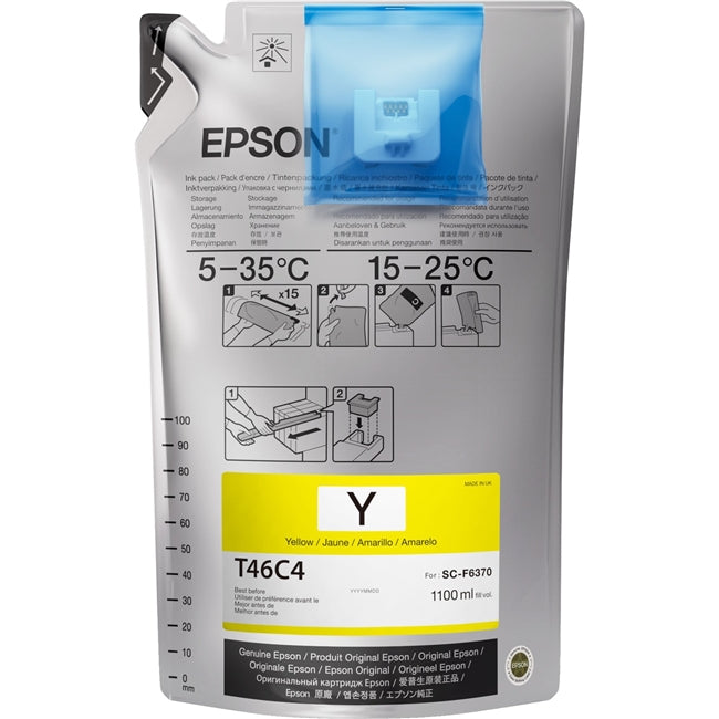 Tinta amarilla Epson UltraChrome DS de 1,1 litros para SureColor F6370, F9470, F9470H - T46C420-1