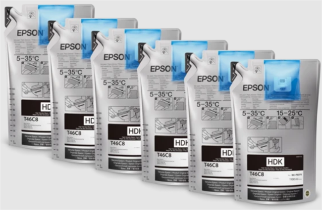 Tinta negra Epson UltraChrome DS HDK de 1,1 litros (paquete de 6) para SureColor F6370, F9470, F9470H - T46C820