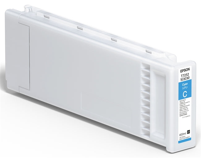 Cartucho de tinta cian Epson UltraChrome DG de 600 ml para impresoras SureColor F2000 y F2100 - T72520N