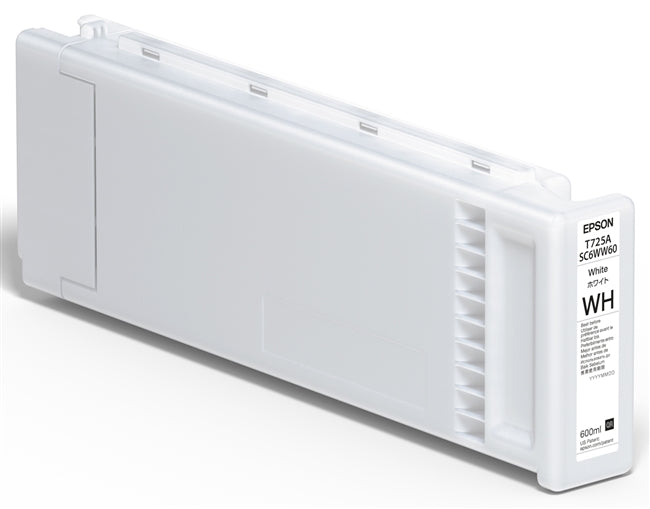 Cartucho de tinta blanca Epson UltraChrome DG de 600 ml para impresoras SureColor F2000 y F2100 - T725A0N