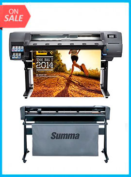 BUNDLE - Plotter HP Latex 310 54"  - Recertified - (90 Days Warranty) + SummaCut D140 54 in (137 cm) vinyl and contour cutting - New www.wideimagesolutions.com BUNDLE 11745.99
