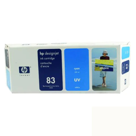Tinta UV cian HP 83 para HP Designjet 5000, 5500 - C4941A (nuevo OEM)
