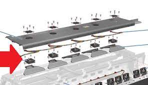 Ventilador de cubierta superior - Para HP DesignJet L25500, L28500, L26100, L26500 y Latex series 210, 280 y 260 (CH955-67048) - Reacondicionado