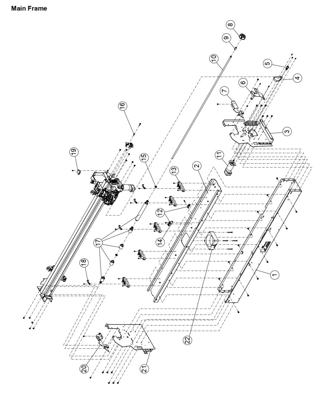 Motor X, DMN37HE-003 para Graphtec FC8600-60/75 (682126202)