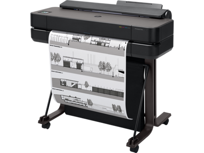 Impresora plotter inalámbrica de gran formato HP DesignJet T650 de 24&quot; con impresión en un solo clic (5HB08A) 