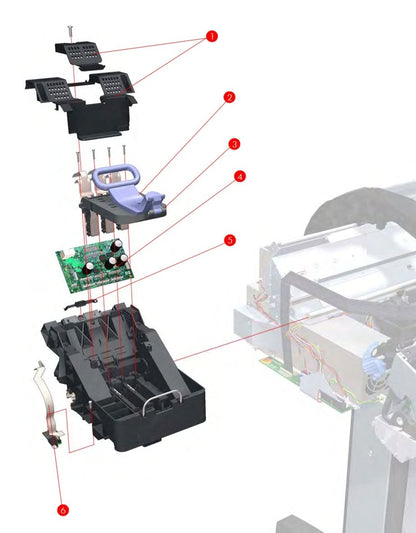 Cubierta del carro para las series HP DesignJet 111, T1120, T1200, T1300, T2300, T620 y Z2600 (CK837-67002)