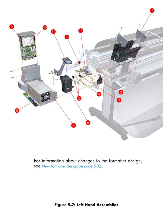 PCA principal para las impresoras HP DesignJet T1120SD, T1120, T620 de 44" (CK839-67001) - Nuevo