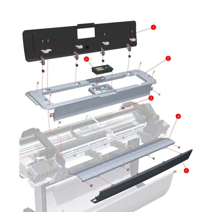 Conjunto de platina de salida para los plotters HP DesignJet Z3100, Z3200, Z2100, T1100, T1120, T1200, T610, T770 de 44 pulgadas (Q6659-60089)