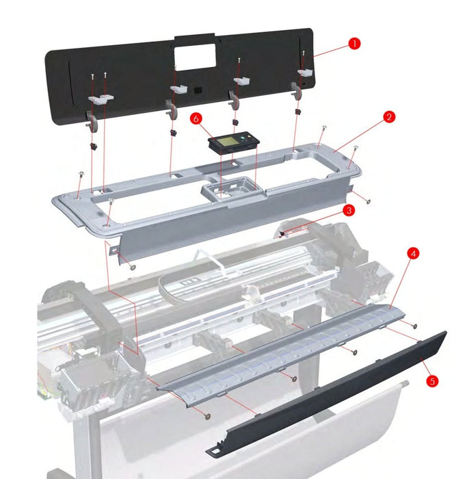 Conjunto de cubierta frontal para los plotters HP DesignJet Z3100, Z3200, Z2100, T1100, T1120, T1200, T2300, T610, T770 de 44 pulgadas (Q6687-60064)