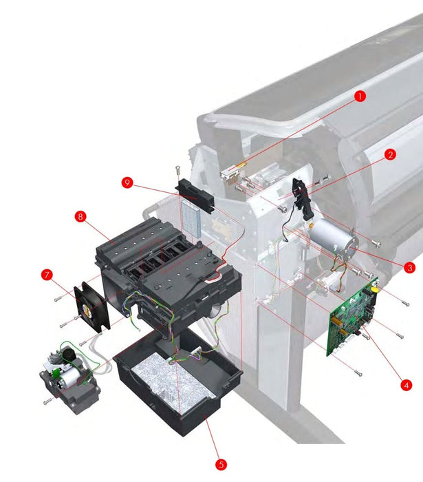 Conjunto de sensor detector de gotas para las series HP Designjet T1200, T770, T2300, T7100, Z3100, Z3200, Z2100 y Z6500 (Q5669-60666) - Nuevo