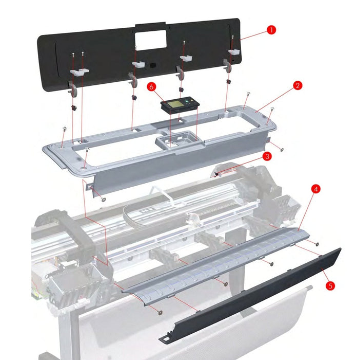 Conjunto de cubierta superior para la serie HP DesignJet T1100/T610 de 44 pulgadas (Q6687-60062)