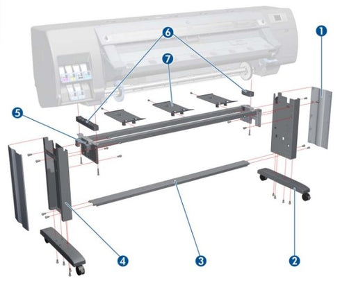 HP CQ869-67015 OEM - SPI Foot Assembly SERV for HP Designjet L26500 Printer www.wideimagesolutions.com Parts and Inks 153.60