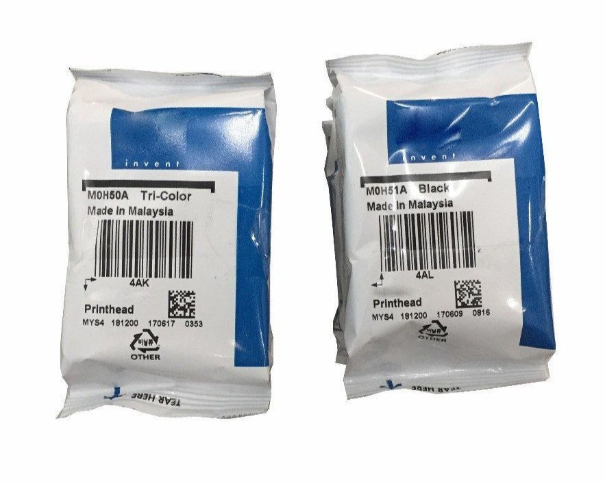 Cartucho de cabezal de impresión (tricolor y negro) para la serie HP 5810 5820 GT5810 GT5820 (M0H50A, M0H51A) - ORIGINAL NUEVO 