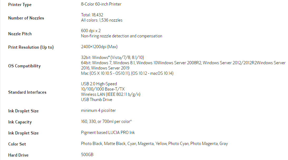 Impresora Canon imagePROGRAF PRO-6100S de gran formato de 60&quot; y 8 colores - Nueva