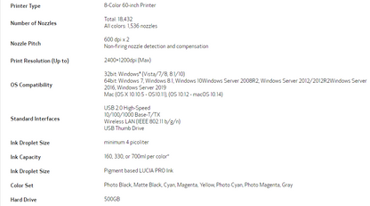 Impresora Canon imagePROGRAF PRO-6100S de gran formato de 60&quot; y 8 colores - Nueva